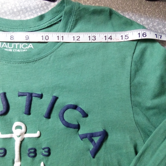 Nautica Shirt Youth Boys Size L(14-16) Green - Picture 4 of 6